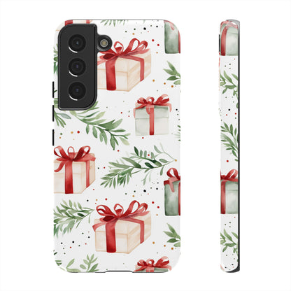 Watercolor Holiday Gifts & Greenery - Samsung Galaxy Series Case