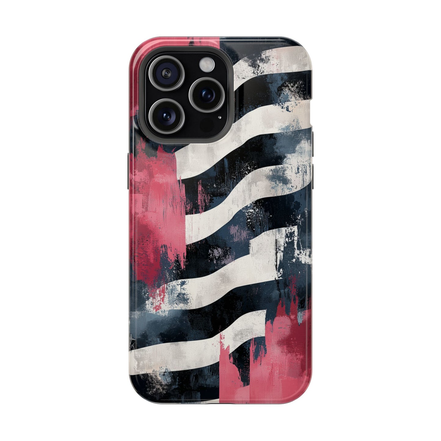 MagSafe iPhone Case: Blood Zebra – Bold Red & Black Pattern