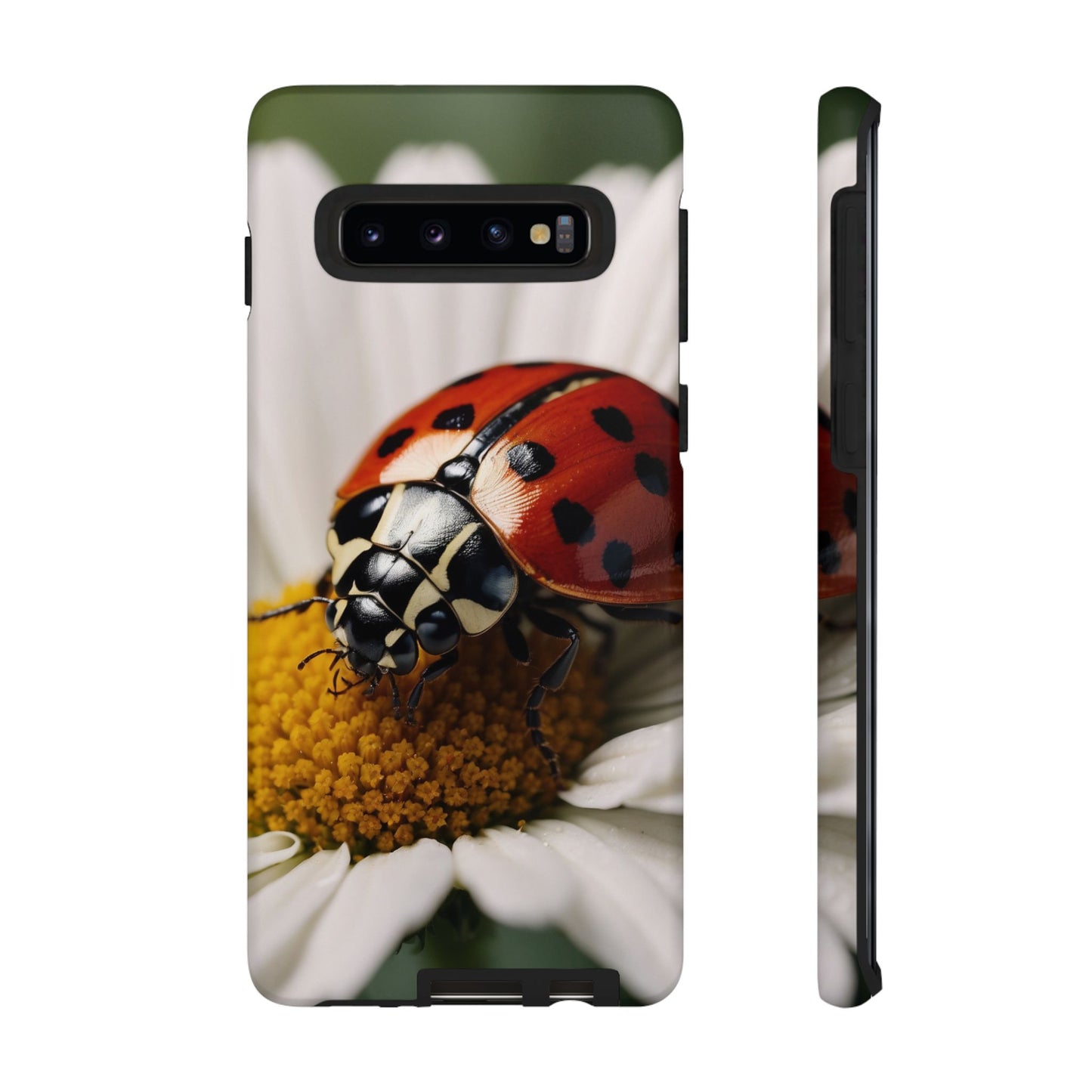 Samsung Galaxy Case: Ladybug on White Daisy