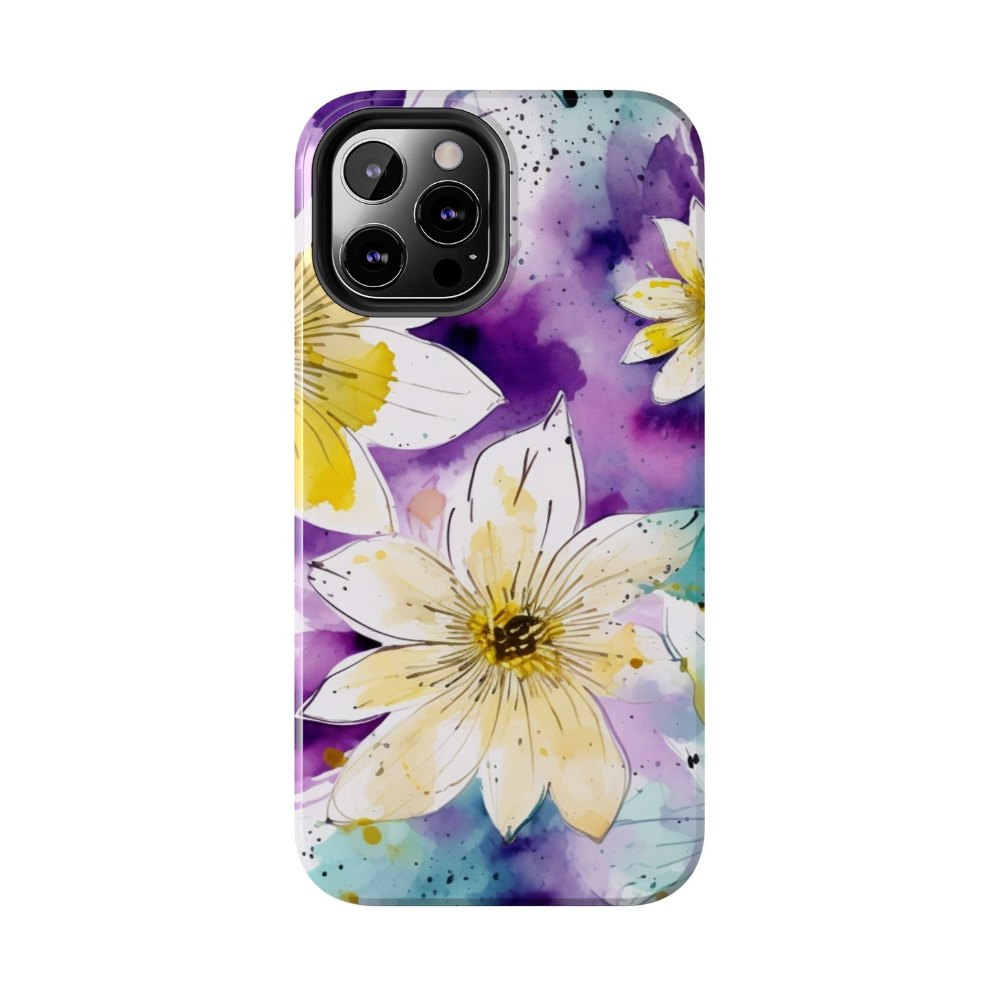 Abstract Floral Watercolor Splash - iPhone Series Case