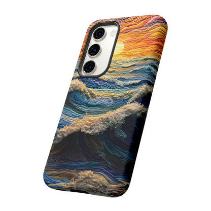 Textured Ocean Sunset Waves – Samsung Galaxy Series Case