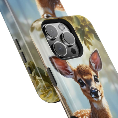 Whimsical Fawn in a Sunlit Forest MagSafe iPhone Case