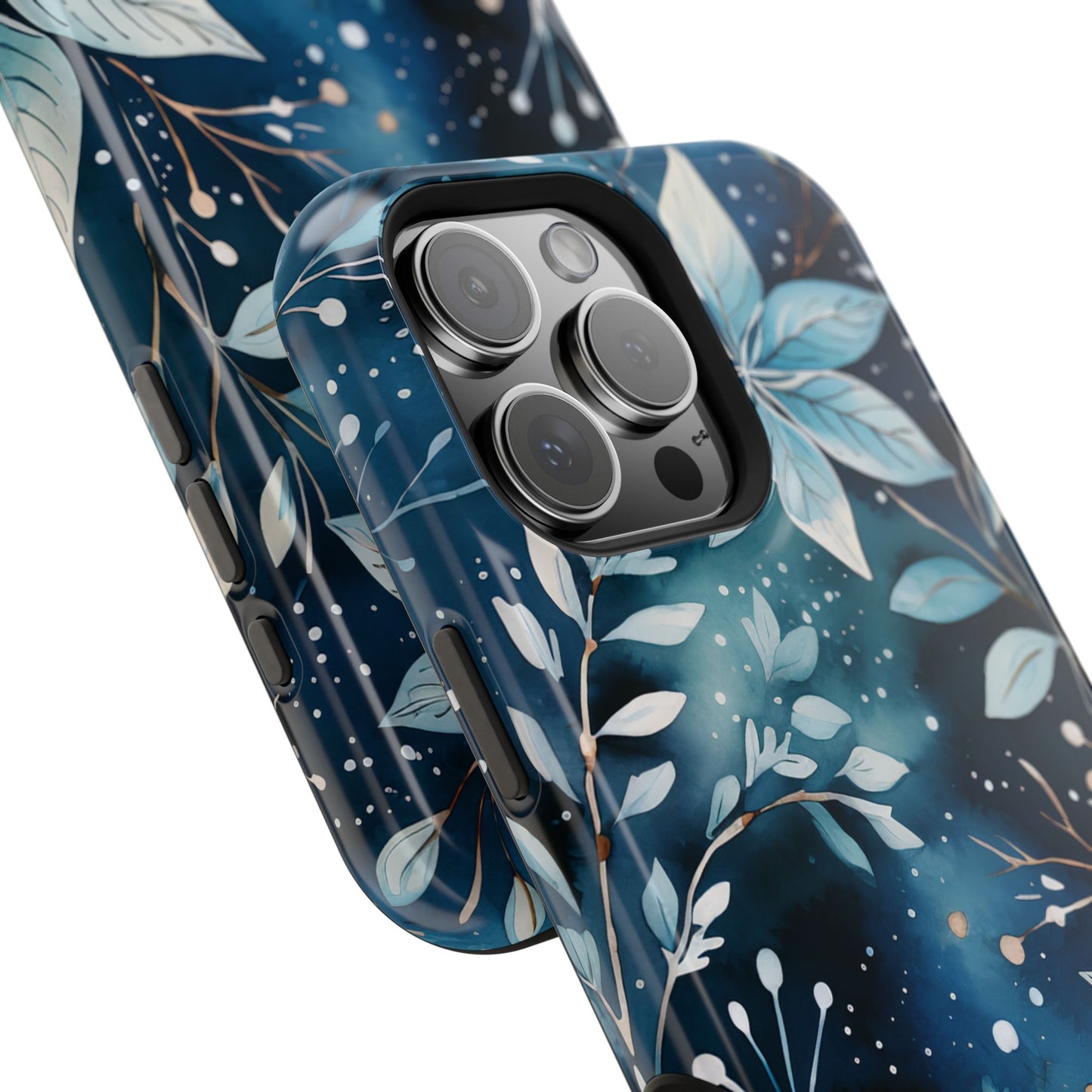 Midnight Frost Botanical – MagSafe iPhone Case