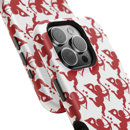 Red Cupid Love Pattern MagSafe Case