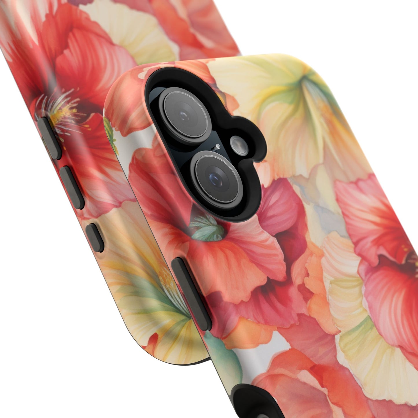 Gumamela Blush Pink Watercolor Floral – MagSafe Compatible iPhone Case