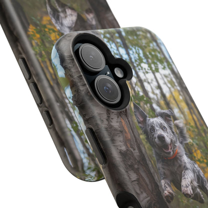 Happy Forest Dog MagSafe iPhone Case – Nature-Inspired Protective Cover