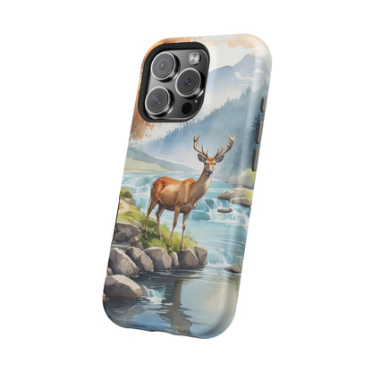 MagSafe-Compatible iPhone Case – Serene Valley Stag