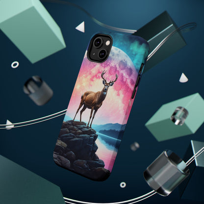 Vibrant Stag in Bloom – MagSafe iPhone Case