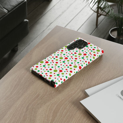 Red & Green Christmas Polka Dots – Samsung Galaxy Case