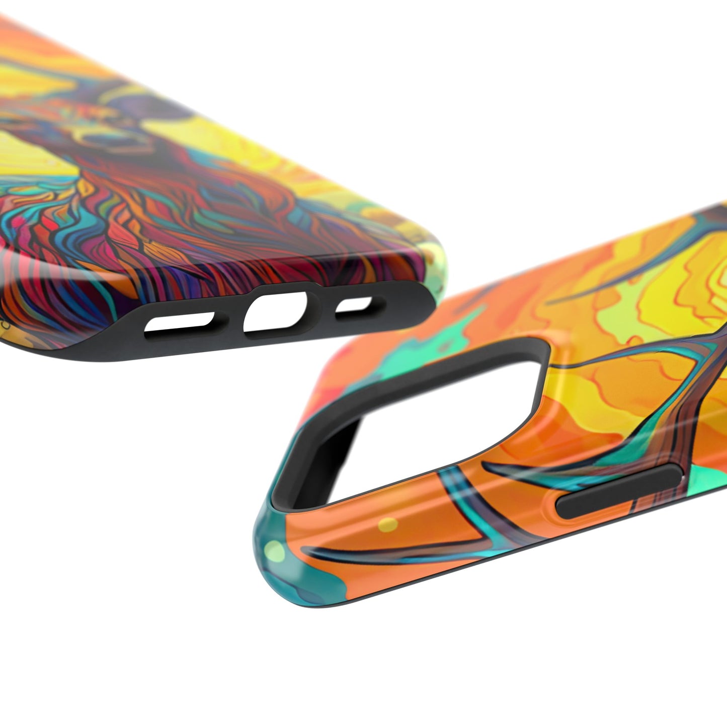 Vibrant Stag in Bloom – MagSafe iPhone Case