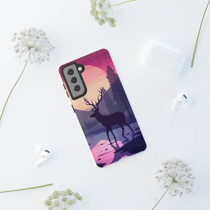 Twilight Elegance: Stag Reflection – Samsung Galaxy Case