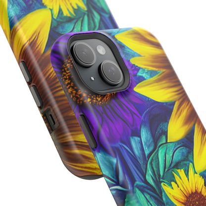 Purple & Gold Sunflower Dream - MagSafe iPhone Series Case