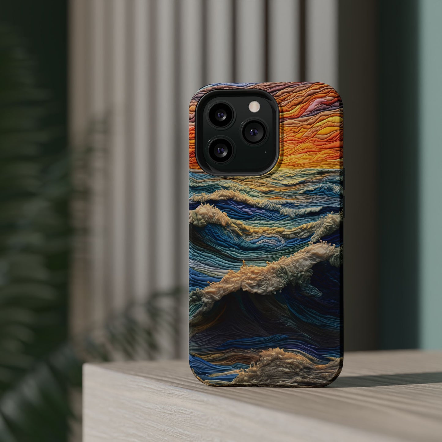 Ocean Sunset Tapestry Waves – MagSafe iPhone Series Case