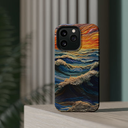 Ocean Sunset Tapestry Waves – MagSafe iPhone Series Case