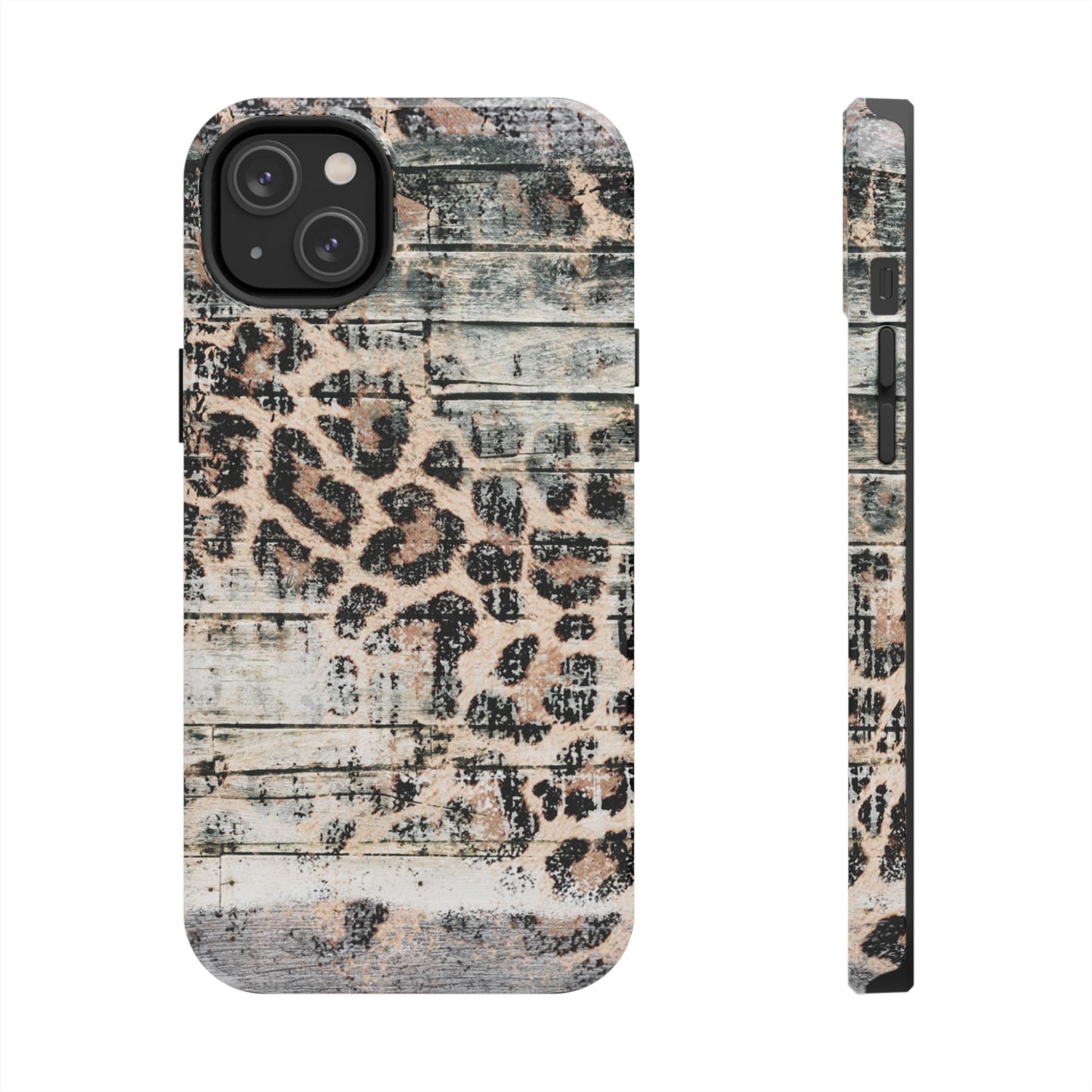 Rustic Leopard Wood Print - iPhone Series Case