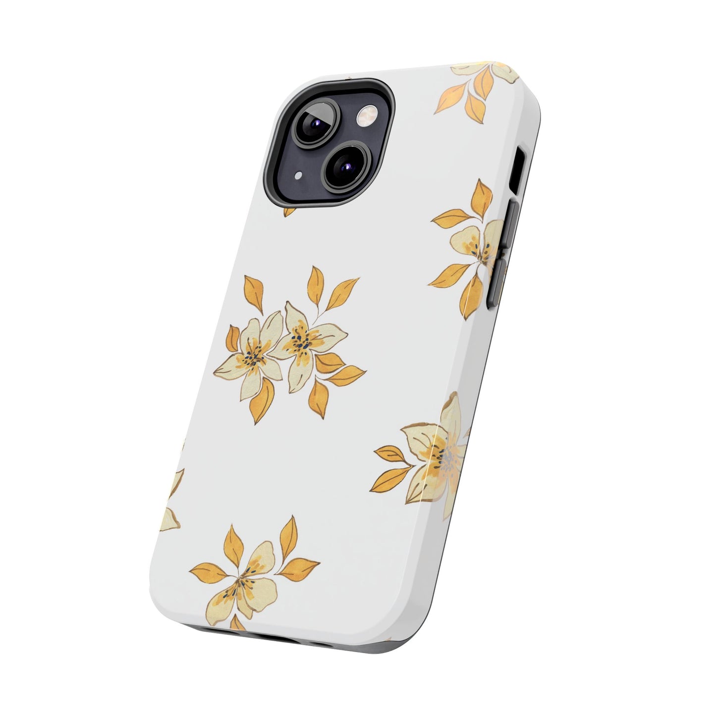 Delicate Yellow Blossom iPhone Case – Minimalist Floral Design with Matte Finish