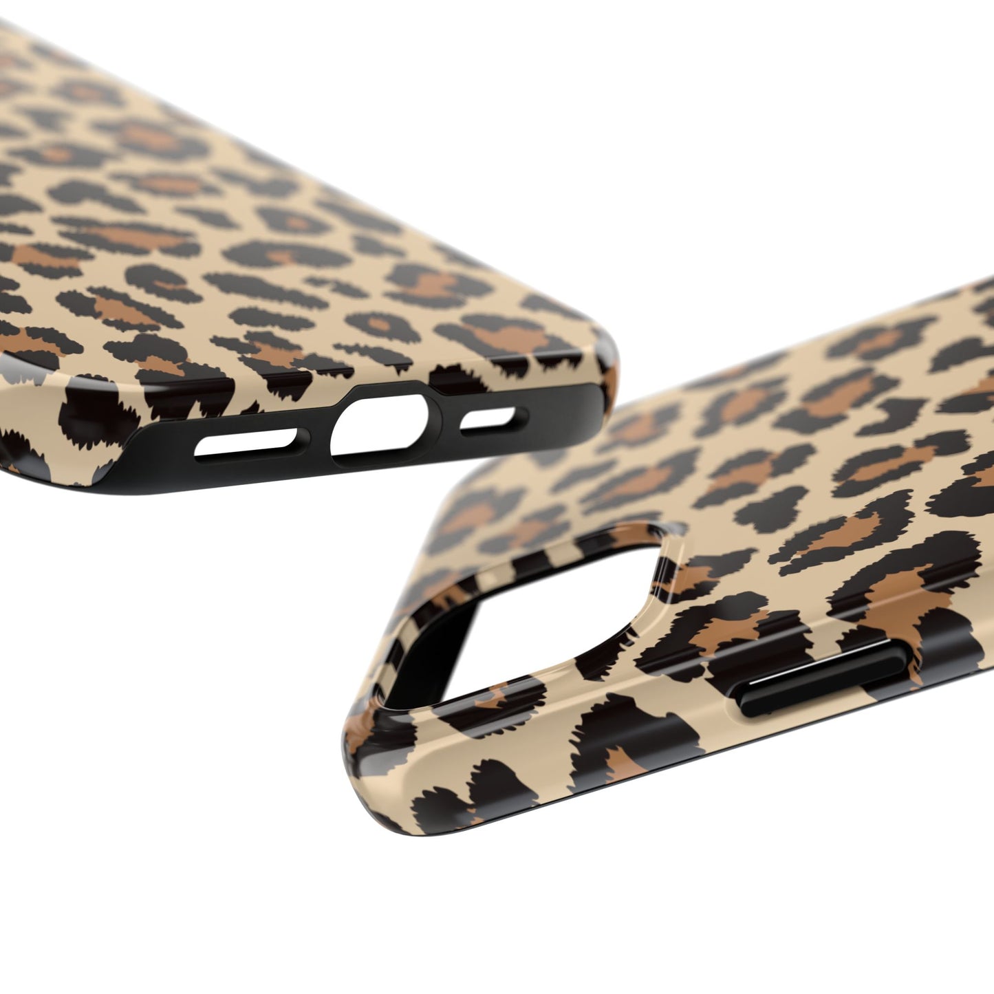 Wild Leopard Print Tough iPhone Case – Bold Animal Pattern Design with Dual-Layer Protection