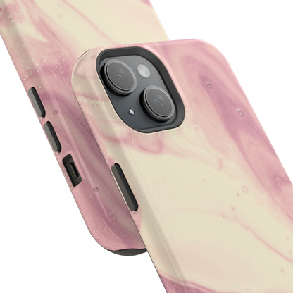 Blush Marble Glow – MagSafe Case with Pink & Rose Gold Marble Design