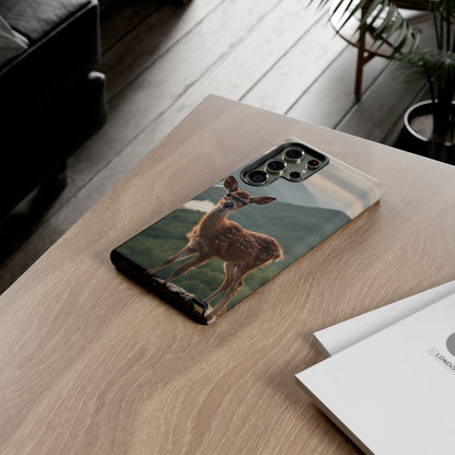 Majestic Fawn Overlooking Mountain Vista Samsung Galaxy Case