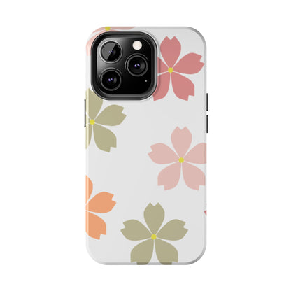 Pastel Sakura Blossom Tough iPhone Case – Durable Design with Soft Matte Finish