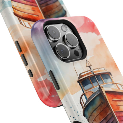 Sunset Sail Watercolor Boat –  MagSafe iPhone Series Case