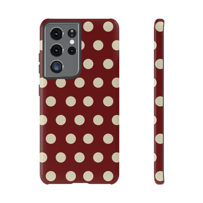 Classic Red & Cream Polka Dots - Samsung Galaxy Case