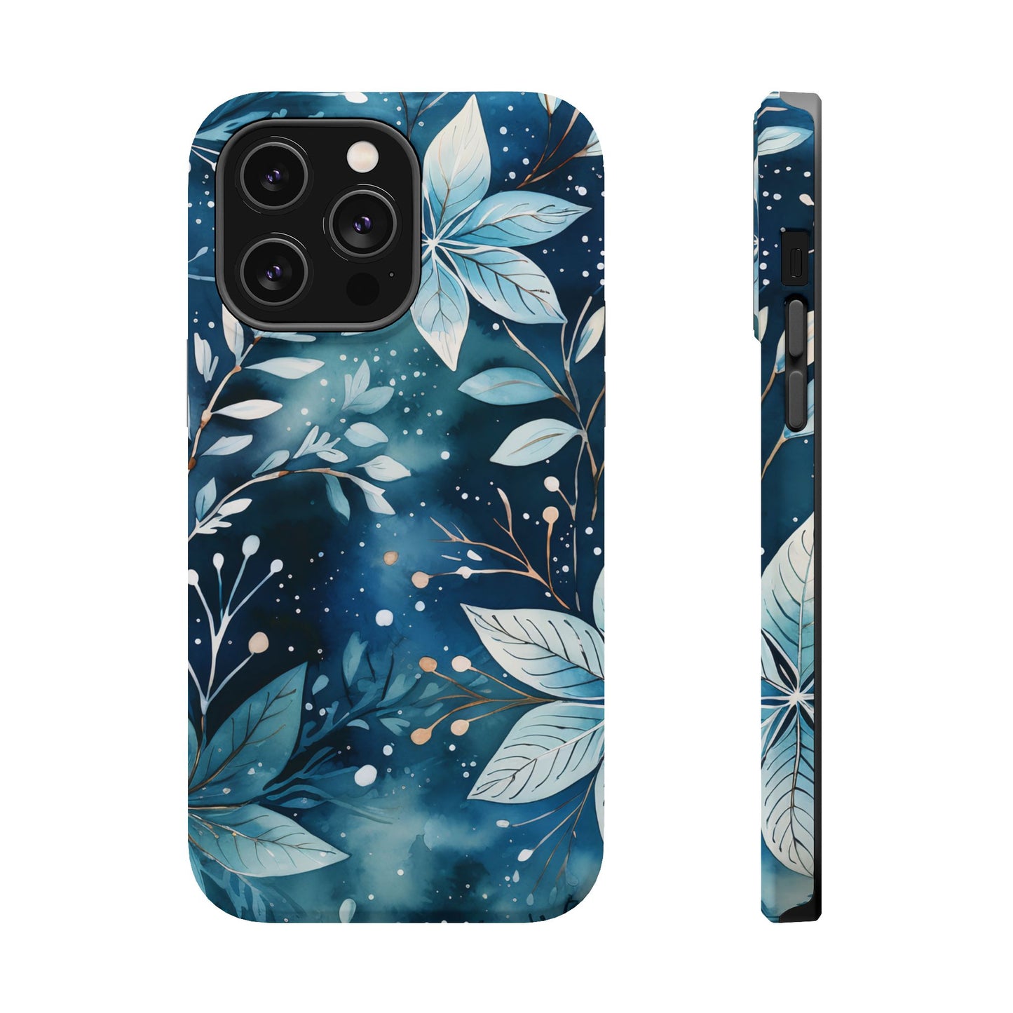 Midnight Frost Botanical – MagSafe iPhone Case