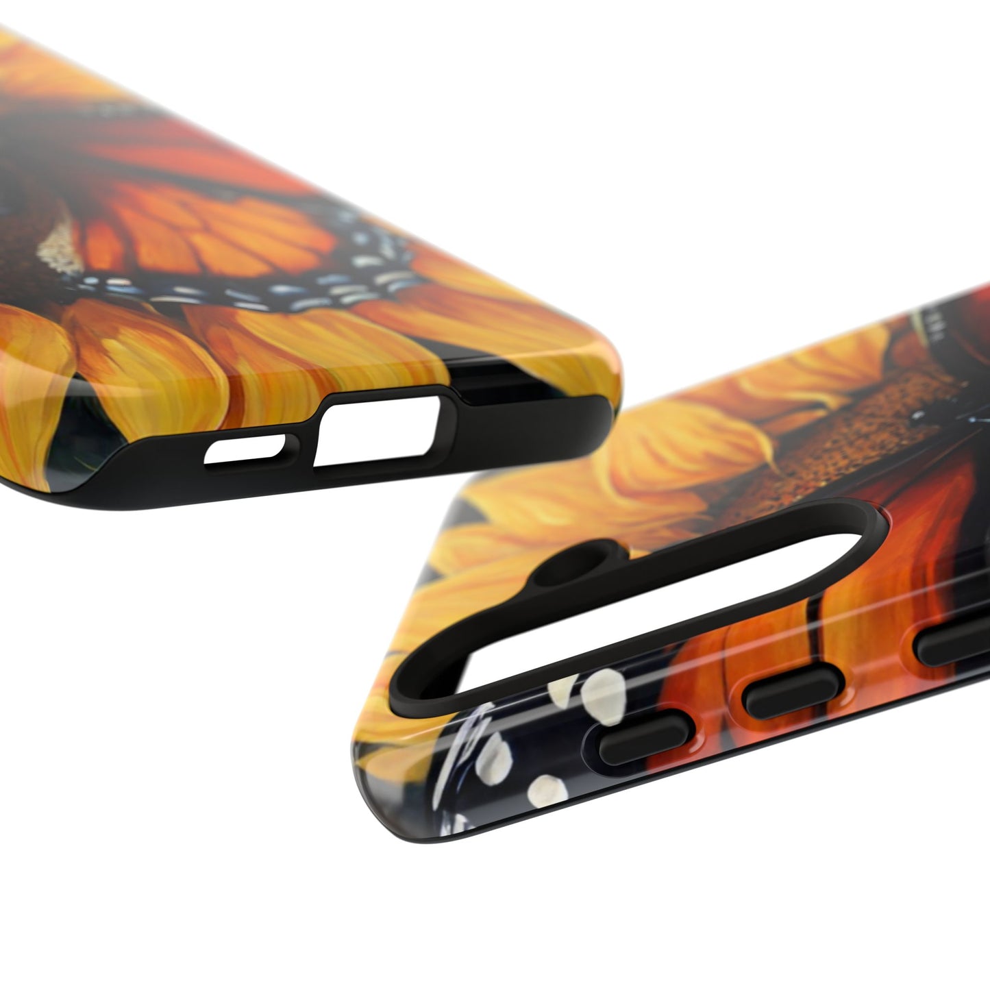 Monarch Butterfly & Sunflower Art – iPhone Case