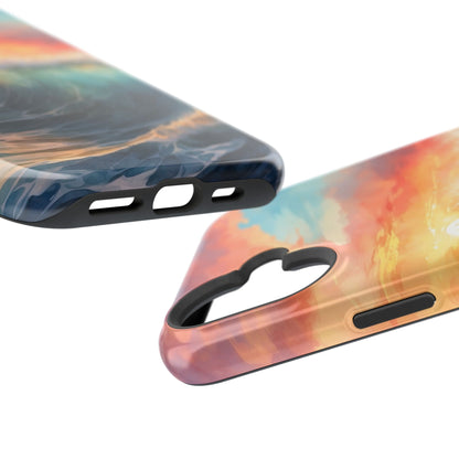 Ocean Wave Sunset MagSafe iPhone Case – Coastal Vibes Design