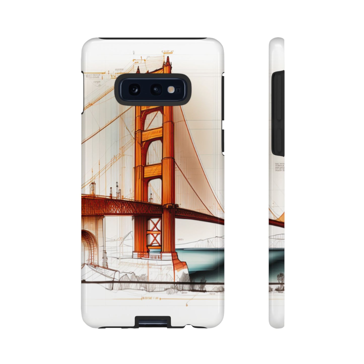 Golden Gate Bridge Samsung Galaxy Case - Architectural Sketch Design