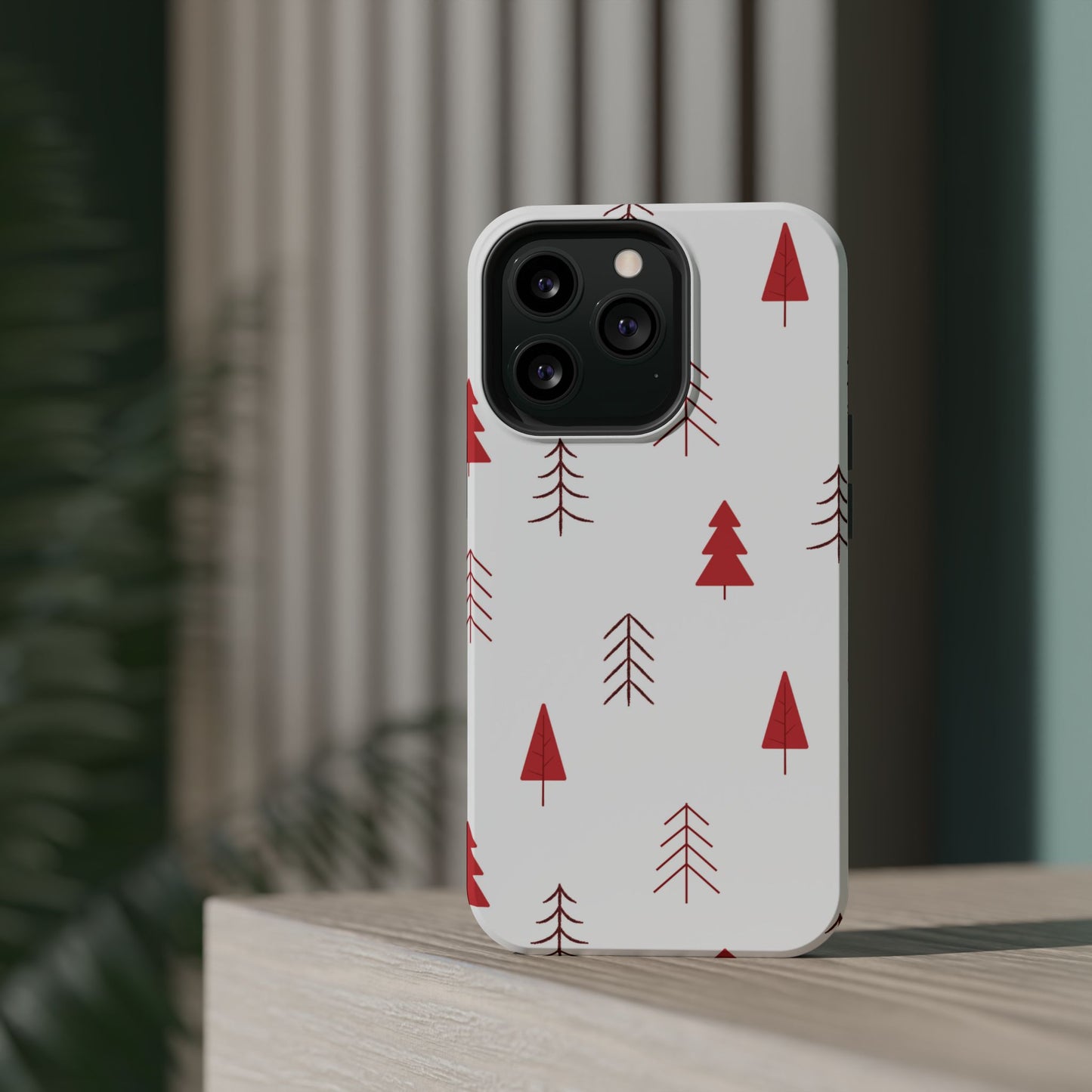 Scandi Red Pine Trees - MagSafe iPhone Series Case