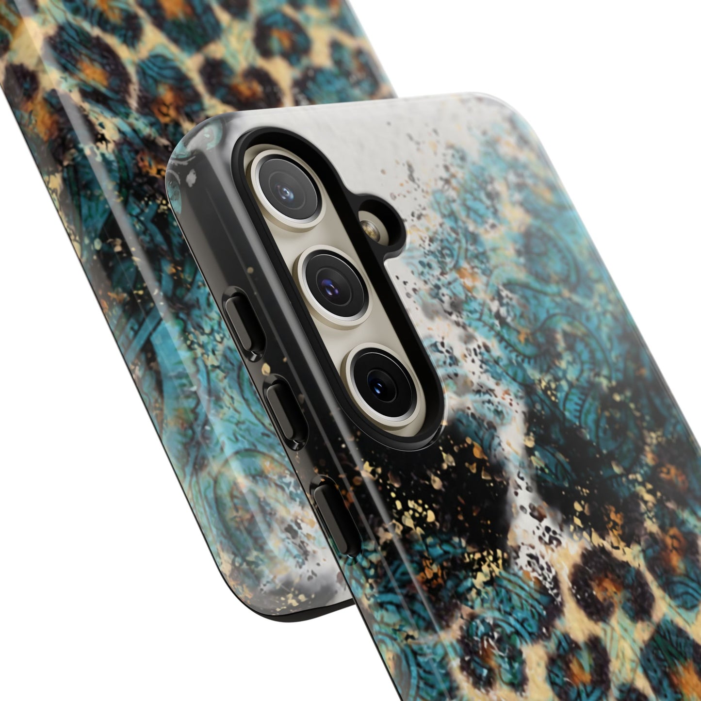 Turquoise Paisley Cowhide Leopard - Samsung Galaxy Series Case