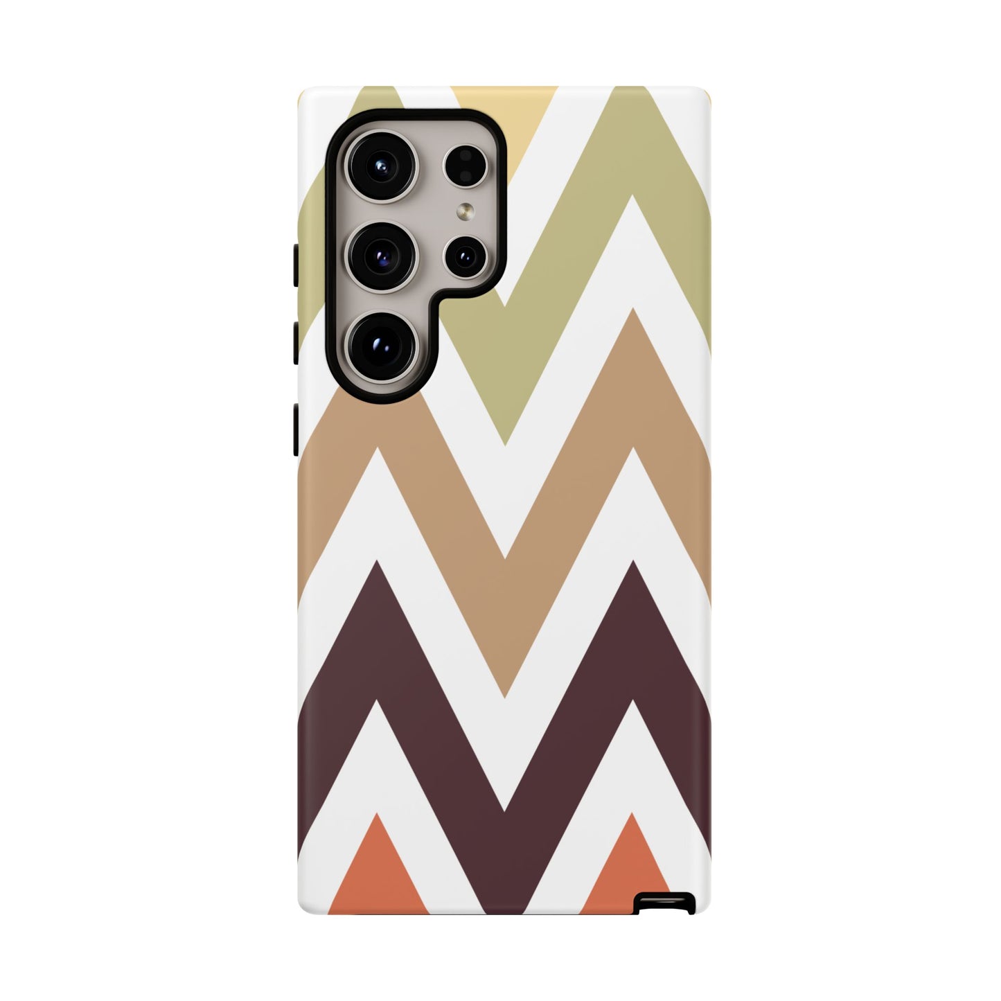 Earthy Chevron Samsung Galaxy Case – Boho-Inspired Design with Dual-Layer Protection