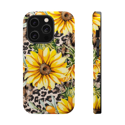 Leopard Sunflower Chic - MagSafe  iPhone Series Case