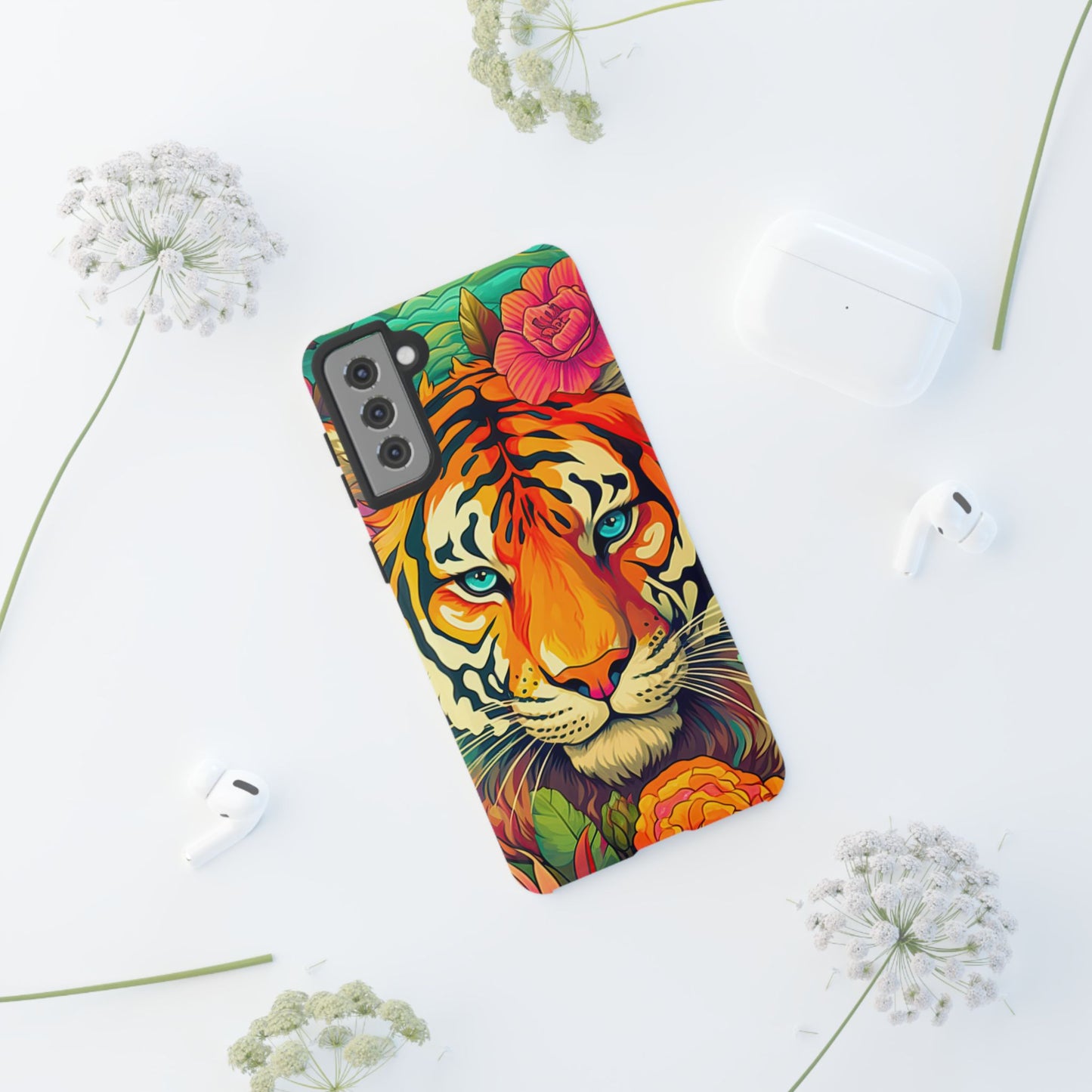 Fierce Rainbow Tiger Art - Samsung Galaxy Case