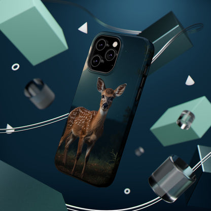 MagSafe-Compatible iPhone Case – Mystic Fawn Under the Moonlit Sky