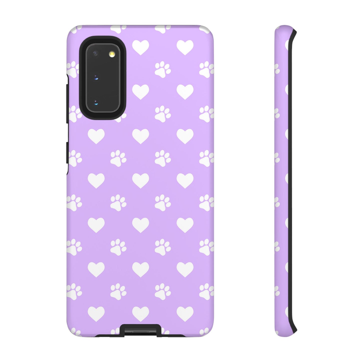 Lilac Paw Prints & Hearts – Samsung Galaxy Case