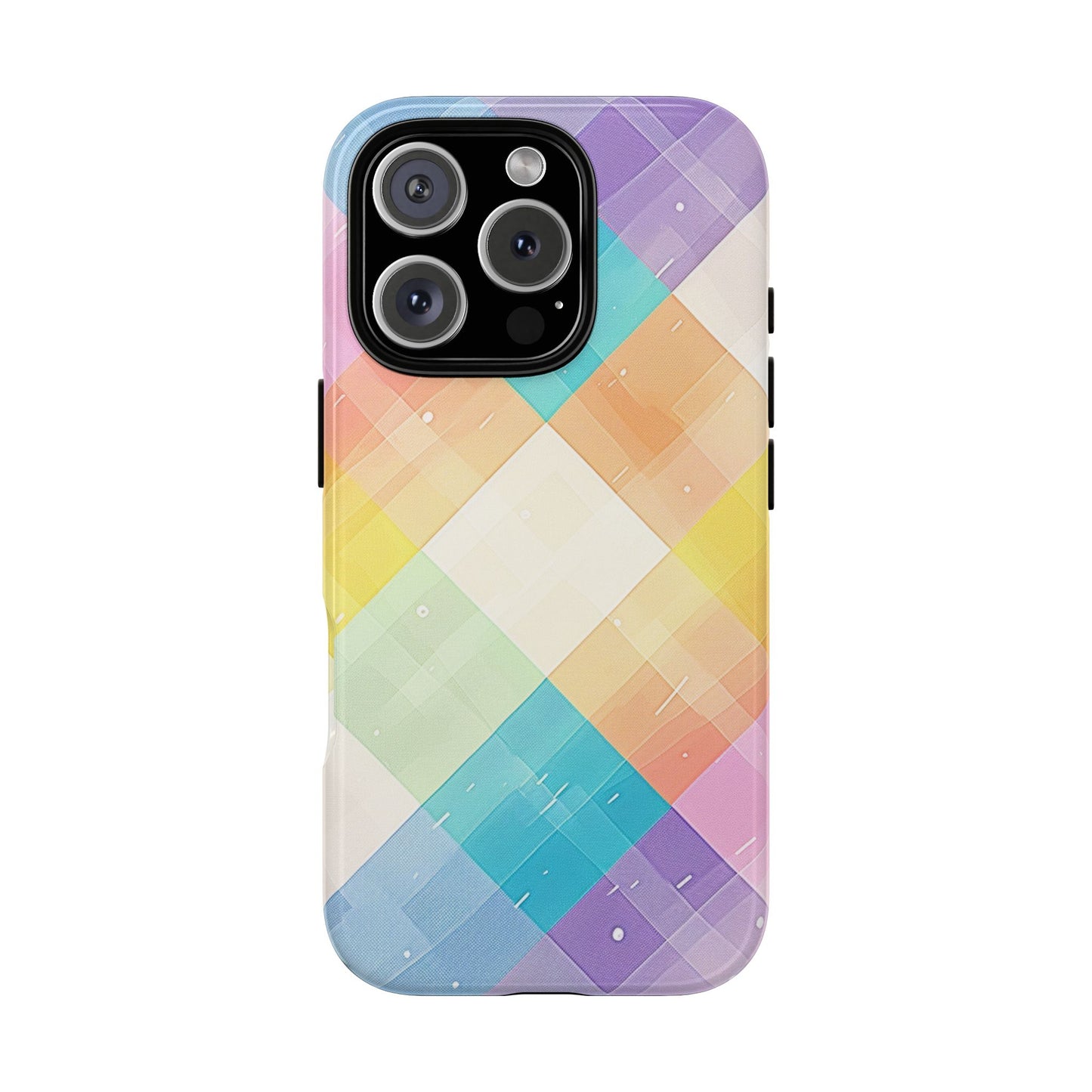 Pastel Plaid Watercolor iPhone Case