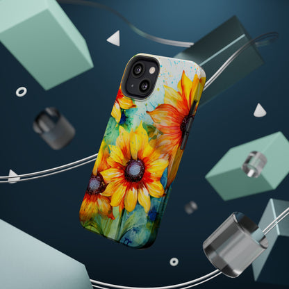 Watercolor Sunflower Splash - MagSafe iPhone Series Case