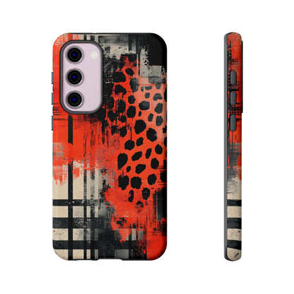 Cheetah Plaid Case – Red & Black Pattern