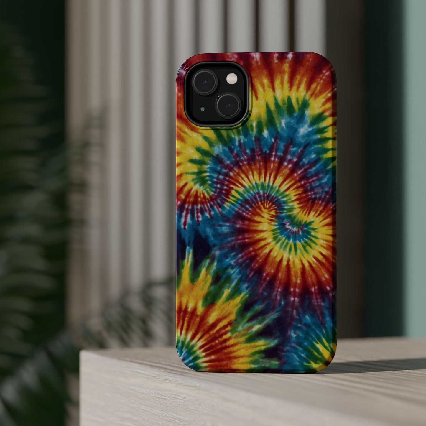 Retro Rainbow Tie-Dye MagSafe Case – Swirl Design