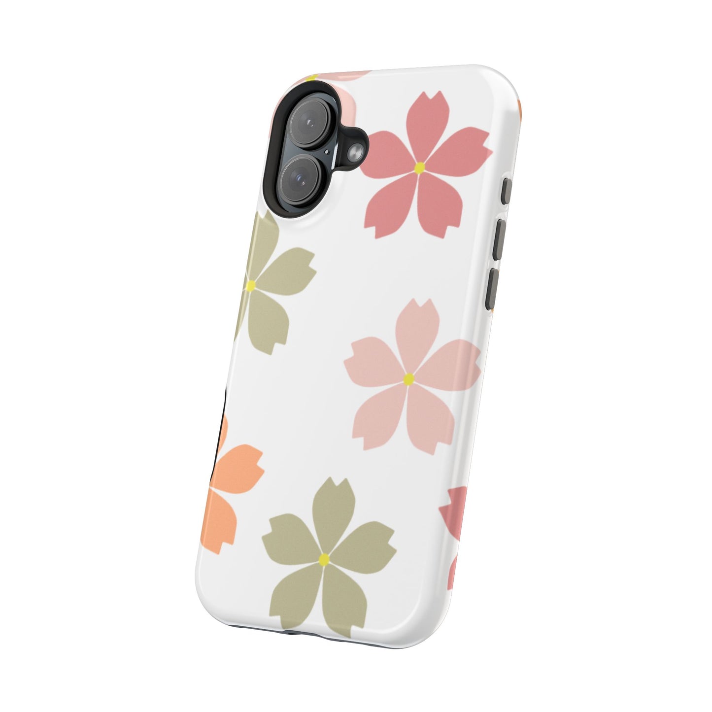 Pastel Sakura Blossom Tough MagSafe iPhone Case – Durable Design with Soft Matte Finish