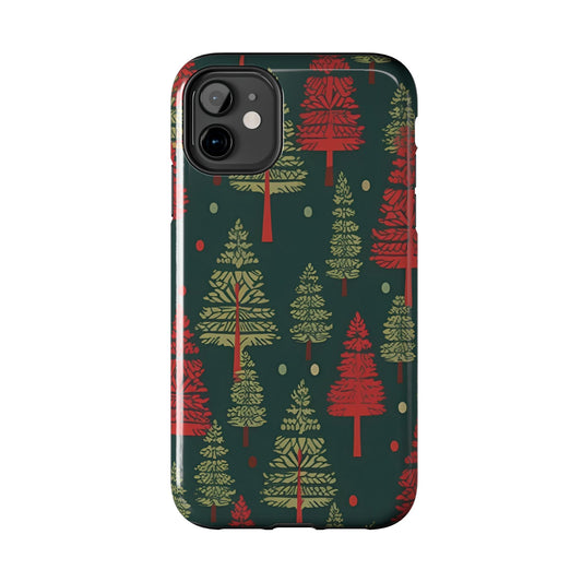 Retro Christmas Trees Pattern - iPhone Series Case