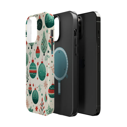 Vintage Christmas Ornaments Pattern – MagSafe iPhone Series Case