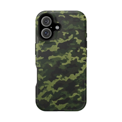 Dark Green Camouflage – MagSafe iPhone Case, Slim and Drop-Resistant