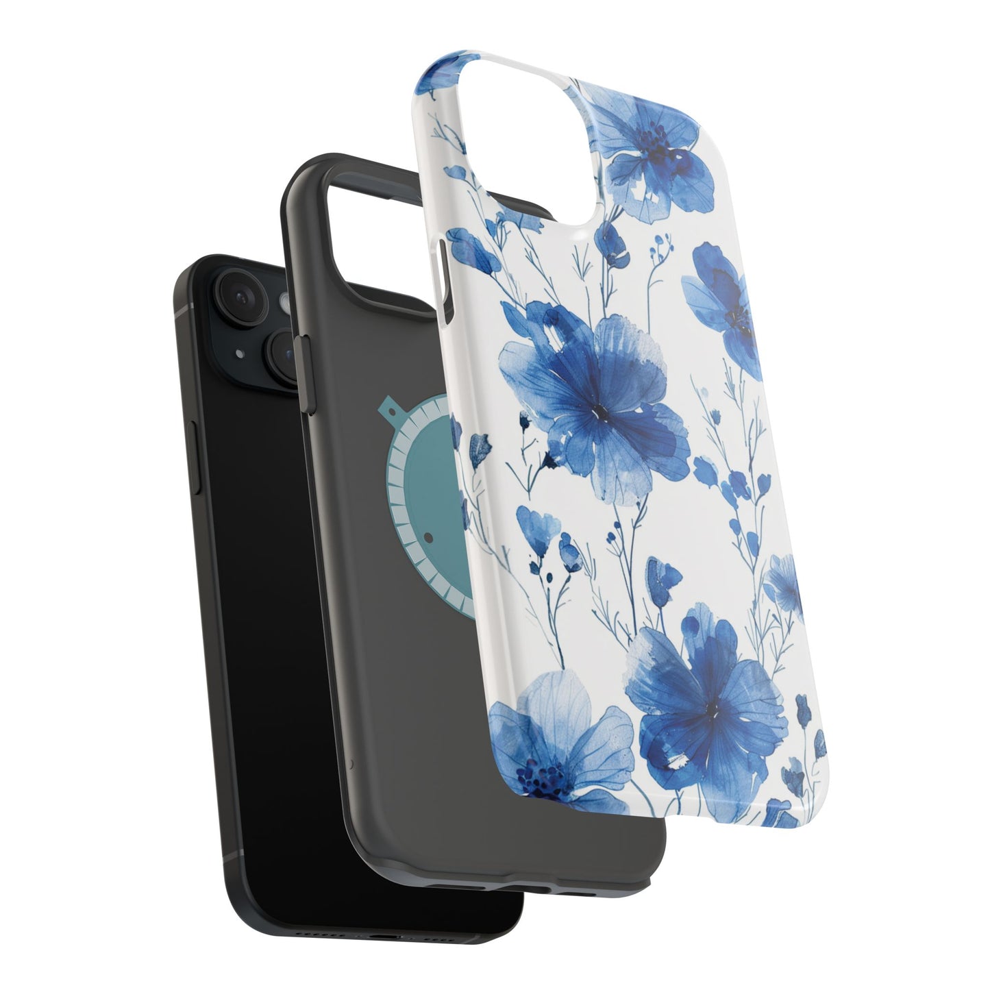 Ethereal Blue Blossoms iPhone Case