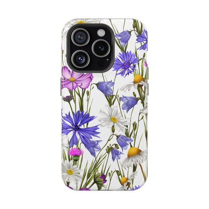 Wildflower Meadow MagSafe Case – Purple, Blue, and White Floral Design