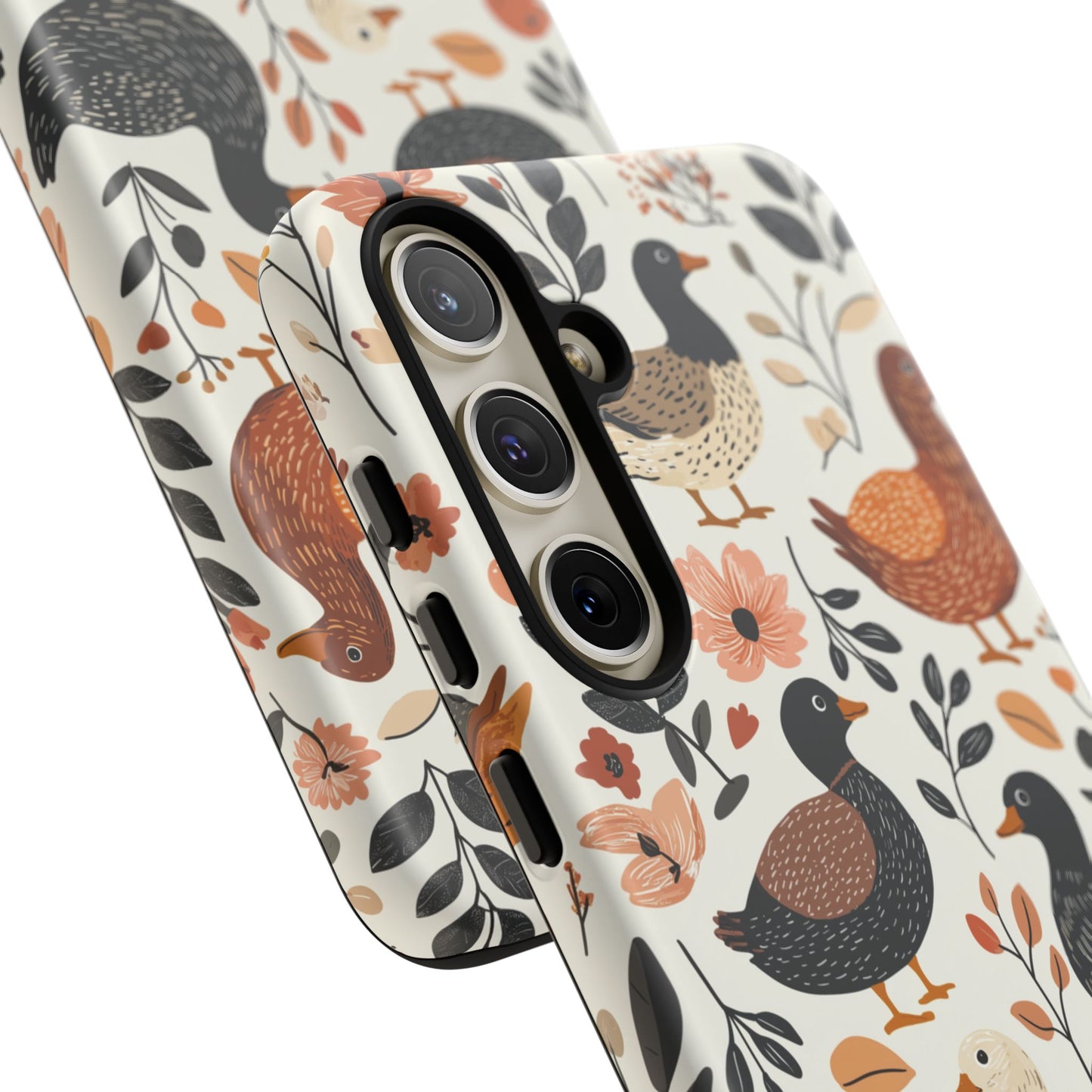 Vintage Duck Case – Floral & Leaf Design