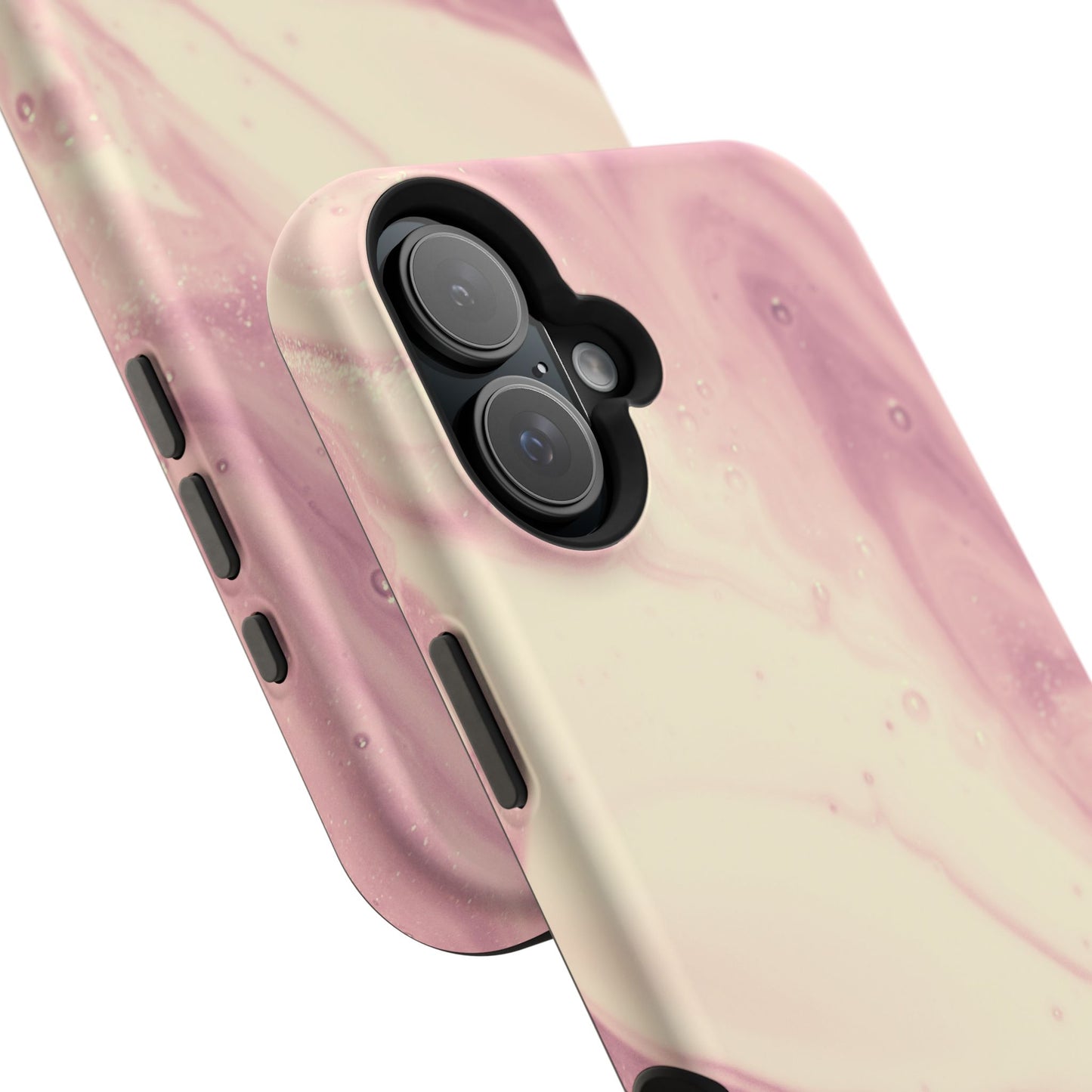 Blush Marble Glow – MagSafe Case with Pink & Rose Gold Marble Design