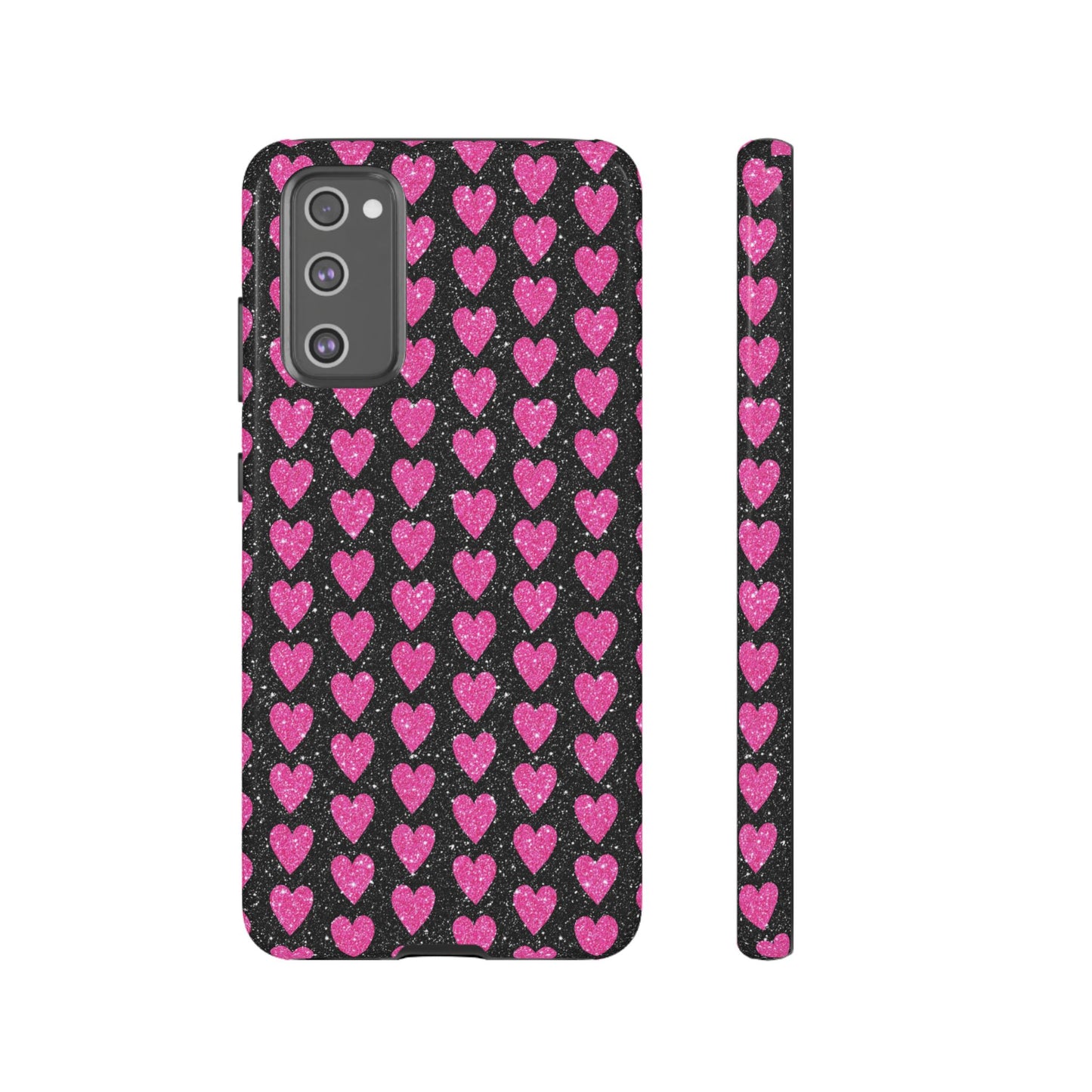 Glitter Pink Hearts Samsung Galaxy Case